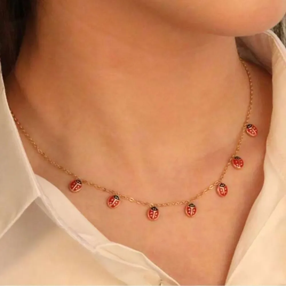 Ladybug Necklace #2126